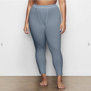 Skims Cotton Rib Kyanite Leggings Women's NWT Size XS High Rise Pull On